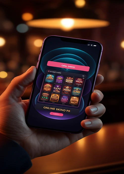 An engaging illustration of the 7gold Casino lobby, showcasing a vibrant selection of slot machines and live dealer tables, inviting players to explore the diverse gaming options.