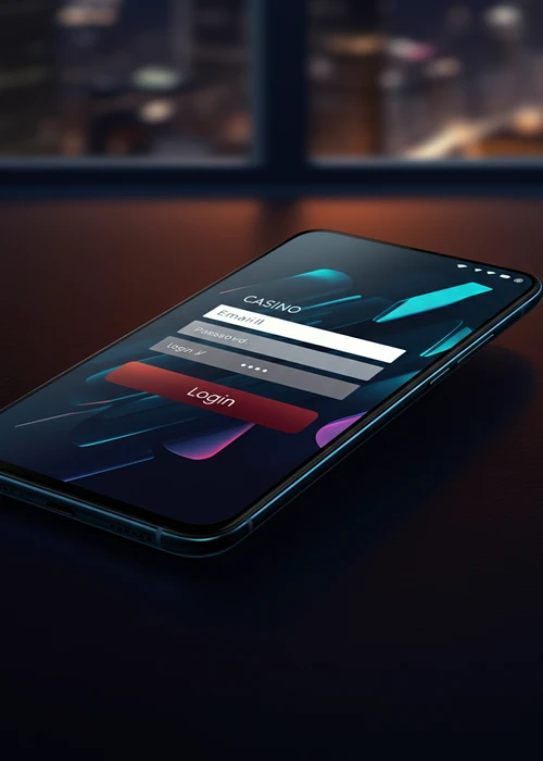 A sleek, modern 7gold Casino login form on a desktop screen, ready for username and password entry.